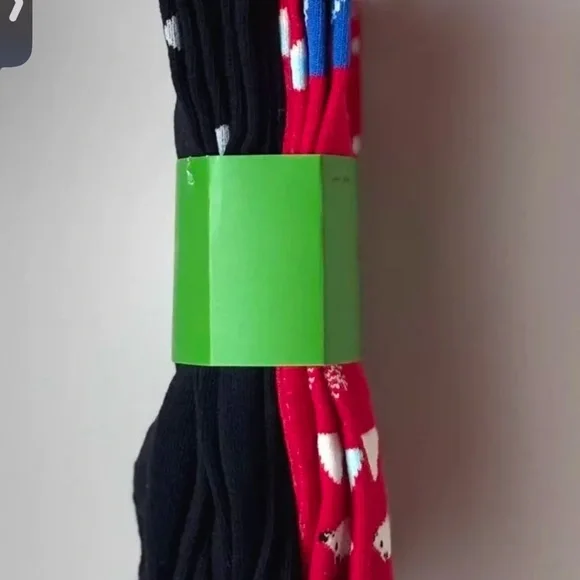 Kate Spade Crew Socks-3 Pairs. Polar Bears, Black & White Polk & Black w Spade - Picture 2 of 9